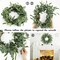 20 inches Artificial Eucalyptus Wreath for Front Door Fall Wreath Green Leaf Wreath for Window Wedding Decor Home Porch Farmhouse Patio Garden Decor